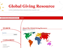 Tablet Screenshot of globalgivingresource.com